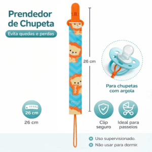 Prendedor de Chupeta Buba Leão